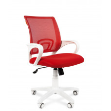 Офисное кресло Chairman 696 Россия белый пластик TW-19/TW-69 красный