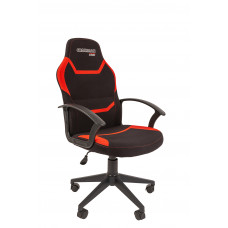 Кресло Chairman game 9 Россия ткань черно/красный New