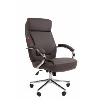 Офисное кресло Chairman 794 Россия хром экокожа коричневая