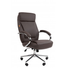 Офисное кресло Chairman 794 Россия хром экокожа коричневая