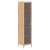 Шкаф-колонка высокая со стеклянной дверью в AL-рамке B 431.8 Дуб Бофорд