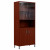Шкаф высокий с малыми стеклянными и глухими дверьми B 430.10 Бургунди