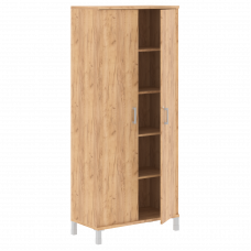 Шкаф высокий с замком в глухих дверях B 430.7(RZ) Дуб Бофорд