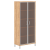 Шкаф высокий со стеклянными дверьми в AL-рамке B 430.8 Дуб Бофорд