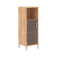 Шкаф-колонка средняя с малой стеклянной дверью B 421.5L Дуб Бофорд