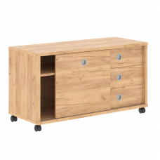 Тумба мобильная со слайд-дверью B 202.1 Дуб Бофорд