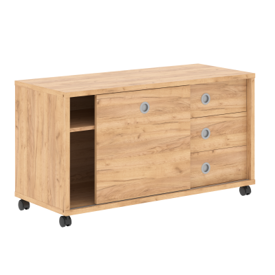 Тумба мобильная со слайд-дверью B 202.1 Дуб Бофорд