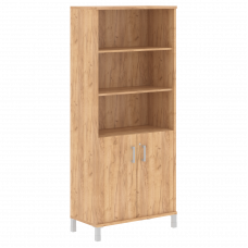 Шкаф высокий с замком в глухих малых дверях B 430.3(RZ) Дуб Бофорд