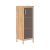 Шкаф-колонка средняя со стеклянной дверью в AL-рамке B 421.7R Дуб Бофорд