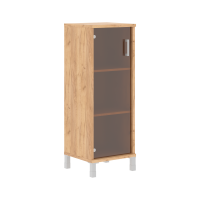 Шкаф-колонка средняя со стеклянной дверью B 421.8L Дуб Бофорд