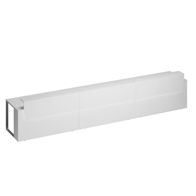 Стол президиум СП 128 БП БП ХР белый премиум (основание)/ белый премиум (надстройка)