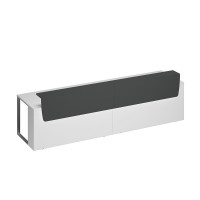 Стол президиум СП 126 БП АР ХР белый премиум (основание)/ антрацит премиум (надстройка)