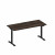 Стол письменный на электроприводе с заглушкой А2 ЧР 004 ДР дуб ристретто/ черный гладкий