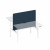 Экран настольный фронтальный тканевый с мягким наполнителем А2 ЧР 446.01 BA40 синий (Bahama Denim) / черный гладкий