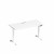 Стол письменный на электроприводе с заглушкой А2 БГ 003 БП белый премиум / белый гладкий