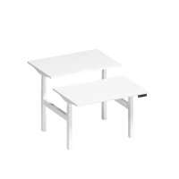 Рабочая станция на электроприводе с вырезами А2 БГ 101.2 БП белый премиум / белый гладкий