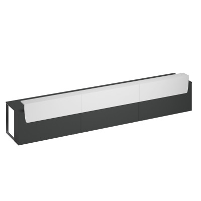 Стол президиум СП 128 АР БП ХР антрацит премиум (основание)/ белый премиум (надстройка)