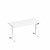 Стол письменный на электроприводе с вырезом А2 БГ 003.2 БП белый премиум / белый гладкий