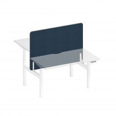 Экран настольный фронтальный тканевый А2 БГ 446.02 BA40 синий (Bahama Denim) / белый гладкий