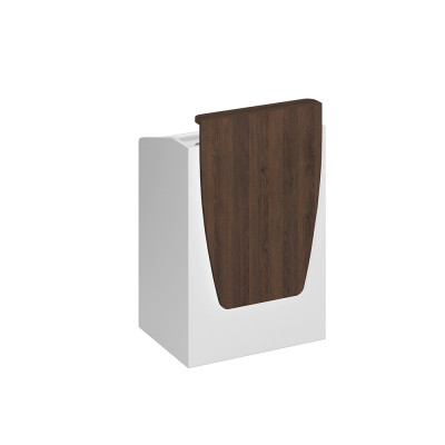 Трибуна СП 130 БП ДГ белый премиум (основание)/ дуб гладстоун (надстройка)