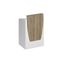 Трибуна СП 130 БП ДС белый премиум (основание)/ дуб гладстоун светлый (надстройка)