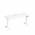Стол письменный на электроприводе с заглушкой А2 БГ 004 БП белый премиум / белый гладкий