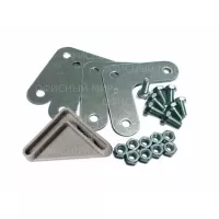 Комплект Г-образного крепежа стойки (Г-образные уголки 4 шт.+ подпятник пласт.1 шт.) MS Strong