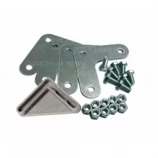 Комплект Г-образного крепежа стойки (Г-образные уголки 4 шт.+ подпятник пласт.1 шт.) MS Strong