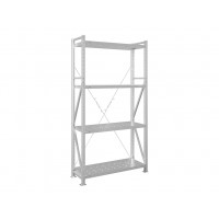 Стеллаж MS U 2000x1000x400/4 перфорированные полки