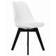 Стул обеденный DOBRIN HARRY (цвет сиденья белый (W-02), ножки пластик черные (В-03))