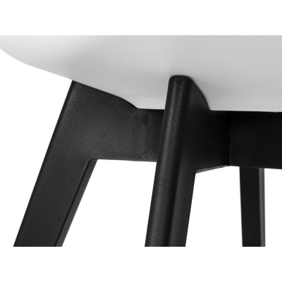 Стул обеденный DOBRIN HARRY (цвет сиденья белый (W-02), ножки пластик черные (В-03))