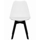 Стул обеденный DOBRIN HARRY (цвет сиденья белый (W-02), ножки пластик черные (В-03))