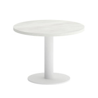 Yalta Стол журнальный круглый LT.SJ-1 Снежная Патина/Металл Белый 600*600*450