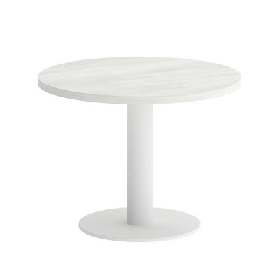 Yalta Стол журнальный круглый LT.SJ-1 Снежная Патина/Металл Белый 600*600*450
