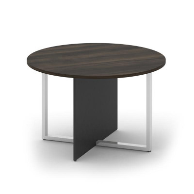 Шифт Стол переговорный, круглый SK.SP-KR-120 Дуб Мали/Антрацит NEW 1200*1200*753