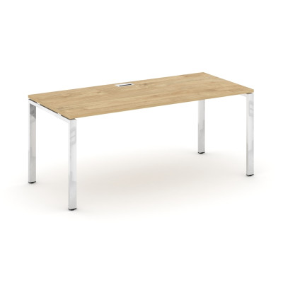 Style Project Direct Lux Стол письменный M-SN-6P.SR-016.M Тиквуд Светлый/Нержавеющая Сталь/Хром 1980