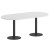 Onix Direct Стол овальный O.SPRG-3 Белый Бриллиант/Металл Антрацит 1800*900*750