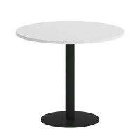Onix Direct Стол круглый O.SPRG-1 Белый Бриллиант/Металл Черный 900*900*750