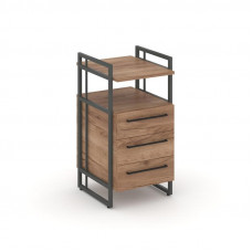 Rift Direct Тумба приставная RF.TPRR-001 Дуб Табак/Металл Антрацит/Черный Ручки 424*500*821