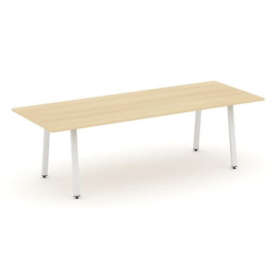 Style Project Direct Стол переговорный SN-6A.SPRG-258.3 Акация Лорка/Металл Белый 2580*980*750