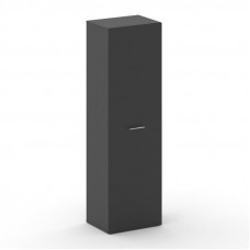 Шкаф для одежды узкий универсальный Кросс 600*460*2000 CRU.GB-101 Базальт UM/Черный UM