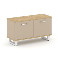 Шифт Греденция малая SK.GR-M.P Тиквуд Светлый/Капучино/Металл Белый 1200*450*680