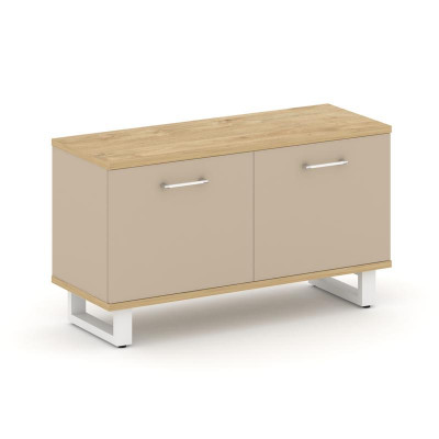 Шифт Греденция малая SK.GR-M.P Тиквуд Светлый/Капучино/Металл Белый 1200*450*680