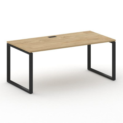 Шифт Стол руководителя прямой без тумбы SK.SR-180.P Тиквуд Светлый/Металл Черный 1800*900*753