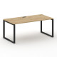 Шифт Стол руководителя прямой без тумбы SK.SR-180.P Тиквуд Светлый/Металл Черный 1800*900*753