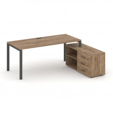 Style Project Direct Стол письменный с греденцией правой SN-6P.SRG-023.M(R) Дуб Табак/Металл Антраци