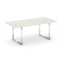 Style Project Direct Lux Стол переговорный M-SN-6O.SPRG-198.3 Дуб Наварра/Нержавеющая Сталь/Хром 198