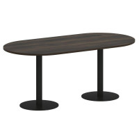 Onix Direct Стол овальный O.SPRG-3 Дуб Мали/Металл Черный 1800*900*750
