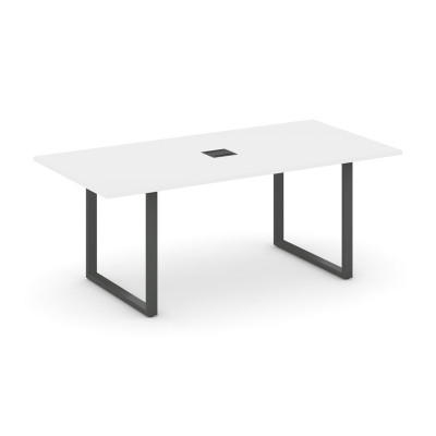 Style Project Direct Стол переговорный SN-6O.SPRG-198 Белый/Металл Антрацит/Заглушка Металл Антрацит