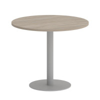 Стол переговорный круглый Оникс Директ 900*900*750 O.SPRG-1 Дуб Аттик/Металл Серый